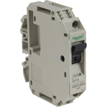 Picture of Circuit breaker, TeSys GB2, 1P, 1A, Icu 50kA at 240V, Thermal magnetic, DIN rail mounted