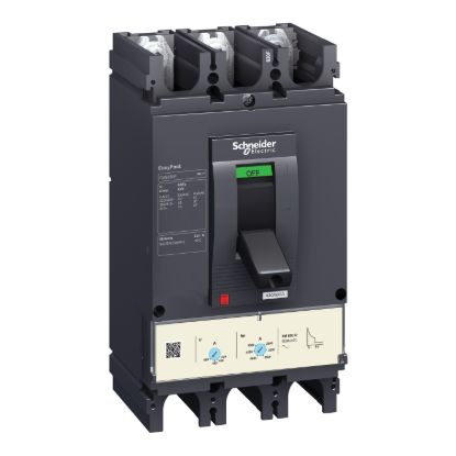 Picture of circuit breaker, EasyPact CVS630F, 36kA at 415VAC, 600A, TM-D trip unit, 3P3d