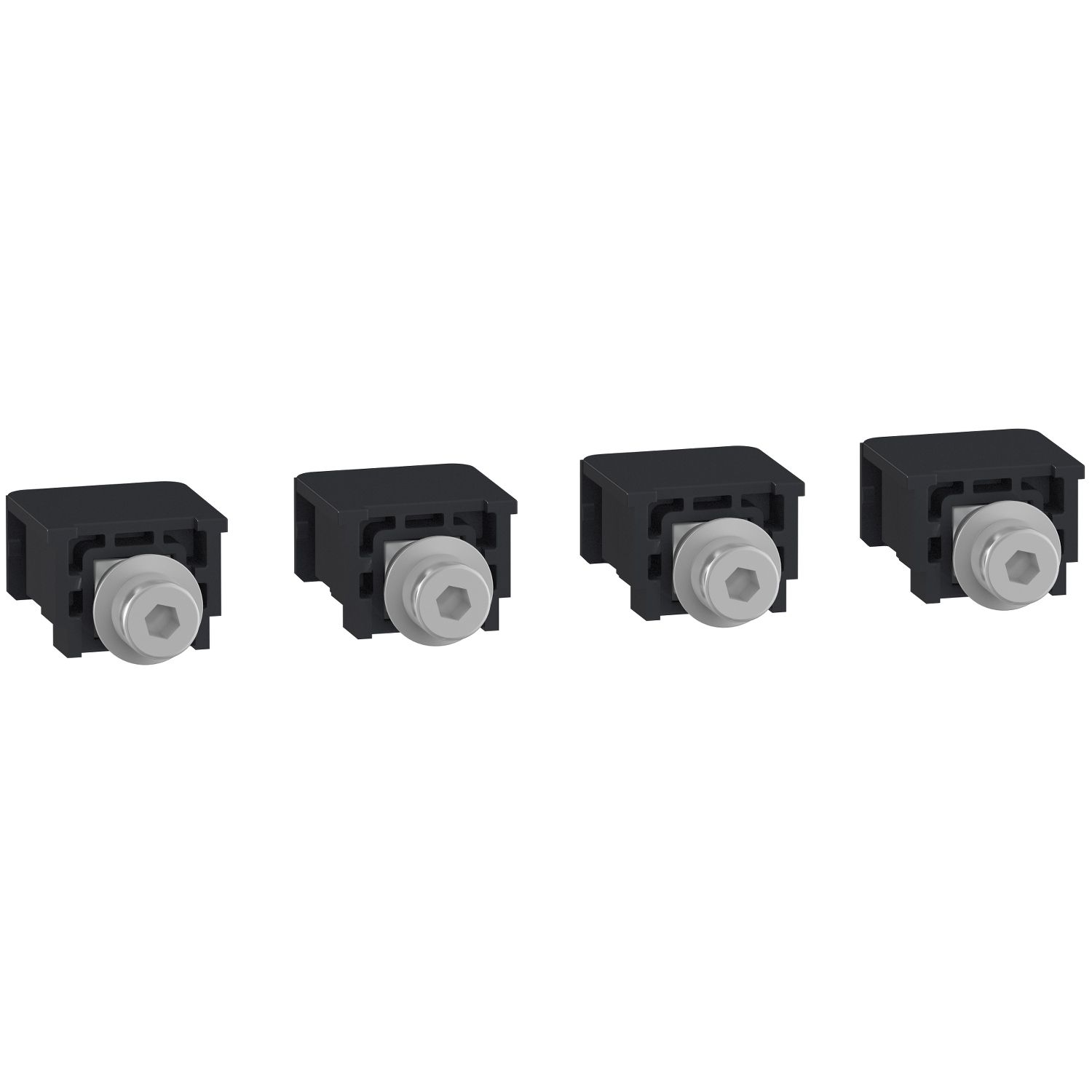 Picture of Compression lugs and busbar connectors, ComPacT NSXm, captive nuts and M6 screws, 160A max, set of 4 parts