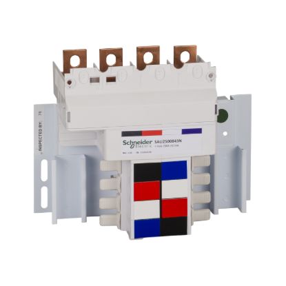 Picture of SAU Chassis, Acti9, 250A, 3Ph+N, 16 poles, 18mm for iC60 MCB and RCBO, top feed