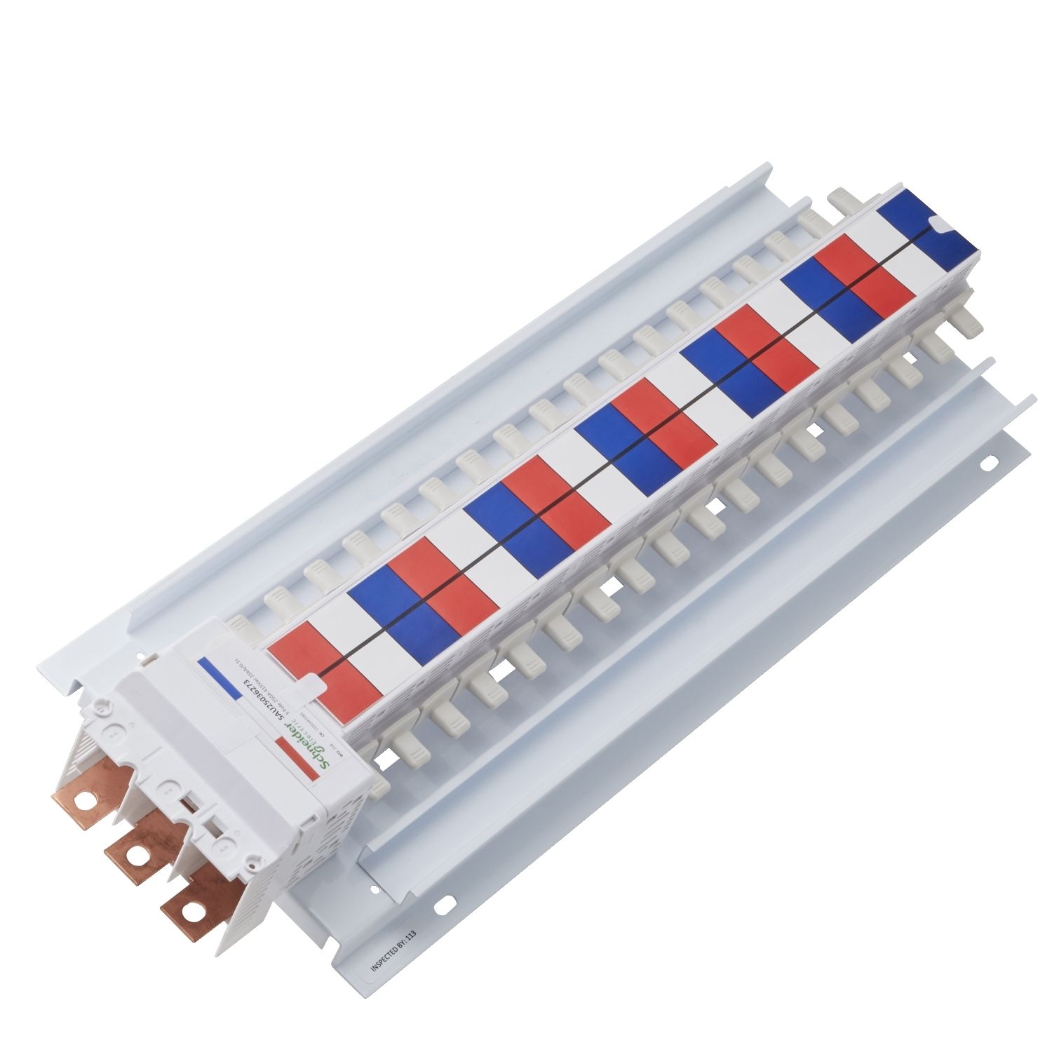 Picture of SAU Chassis, Acti9, 250A, 3Ph, 36 poles, 27mm for C120 MCB, top or bottom