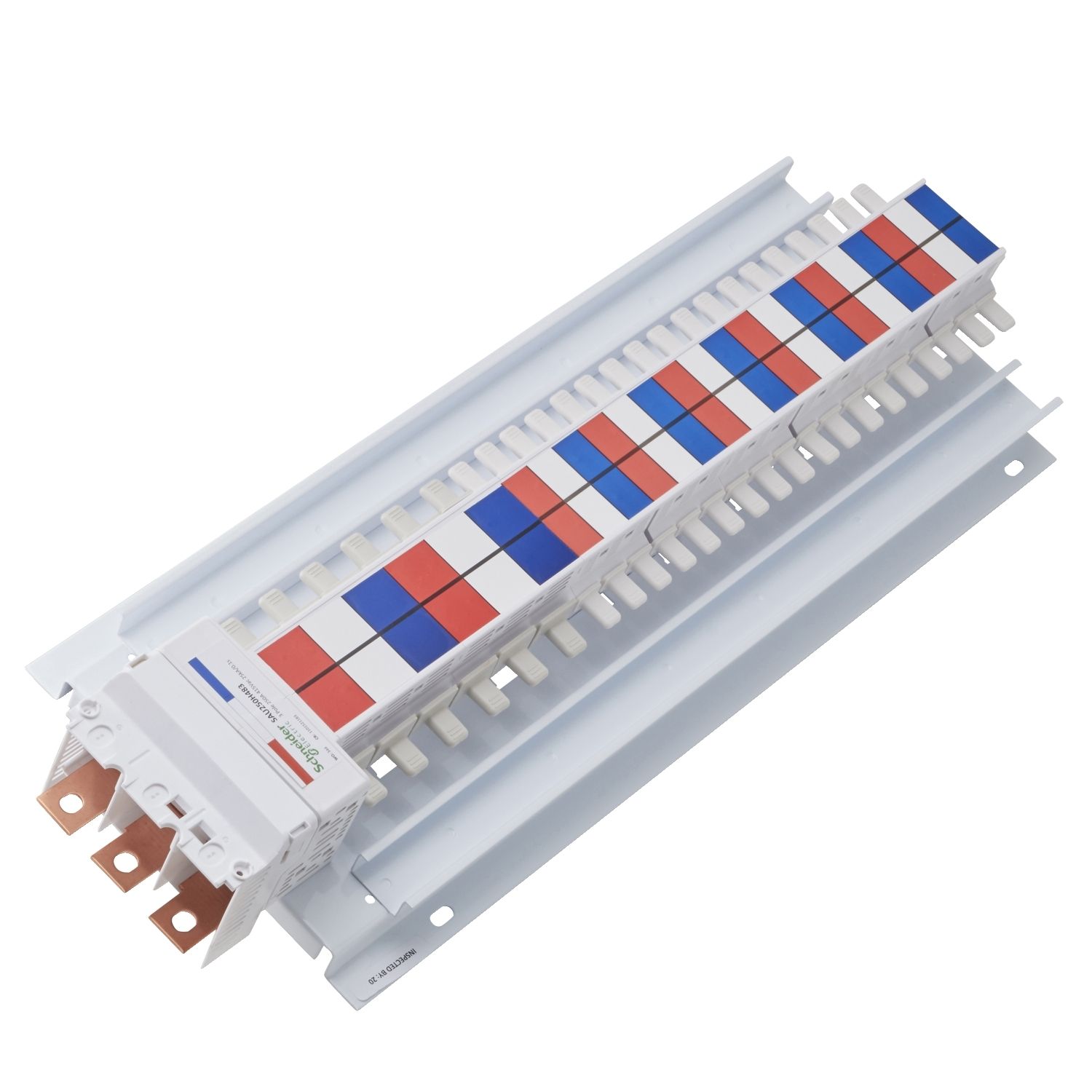 Picture of SAU hybrid Chassis, Acti9, 250A, 3Ph, 36 poles 18mm and 12 poles 27mm for MCB and RCBO, top or bottom