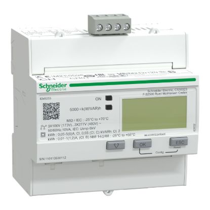 Picture of IEM3255 energy meter, Acti9, CT - Modbus - 1 digital I - 1 digital O - multi-tariff - MID