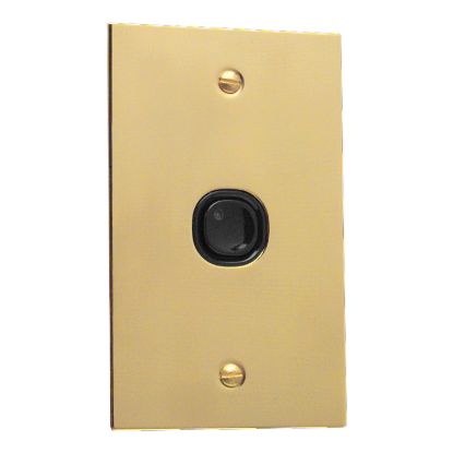 Picture of Flat Plate, C-Bus Control and Management System, Key Input, 1 Gang, B Style, Learn Enabled, Brass