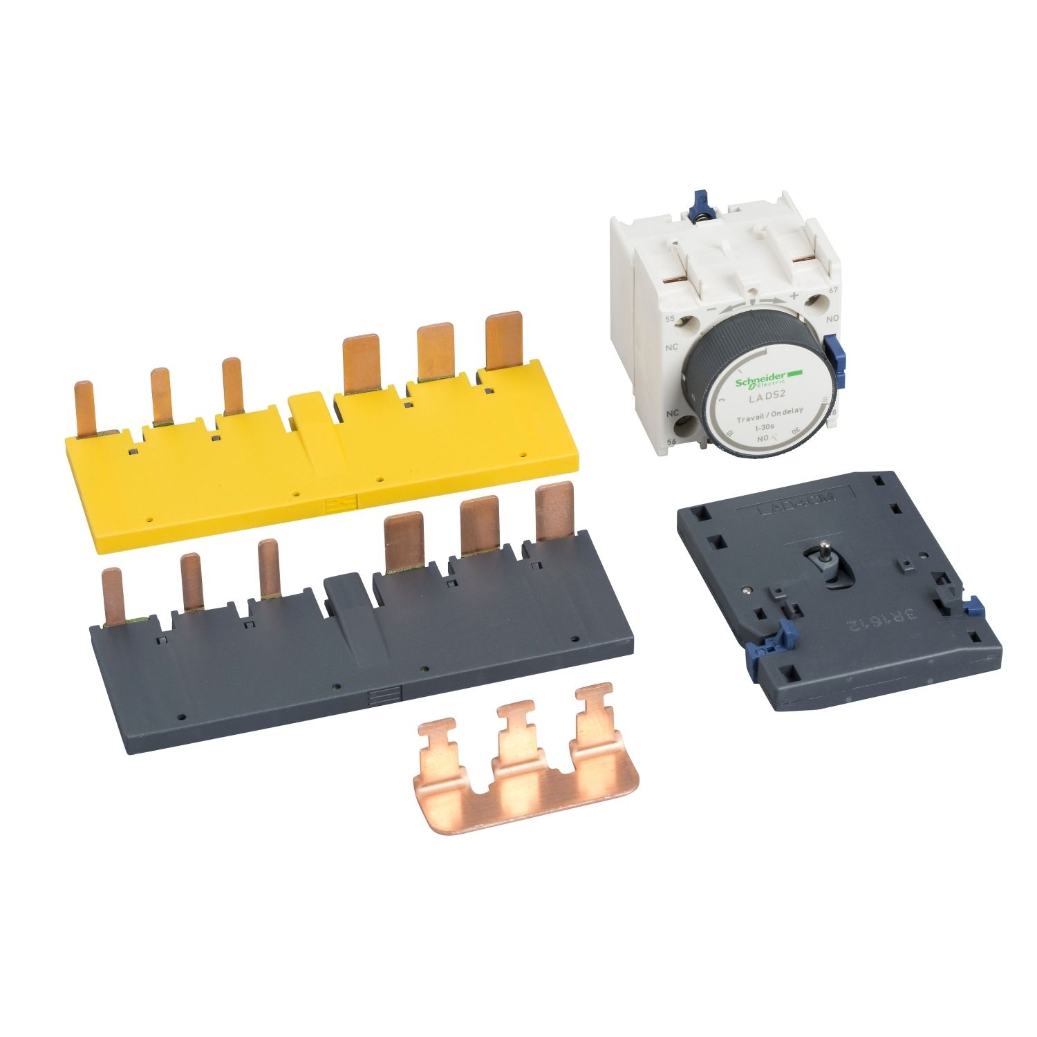 Picture of Kit for assembling Star Delta Starters, TeSys D, for 3 x Contactors LC1D40A-D80A, with time delay block