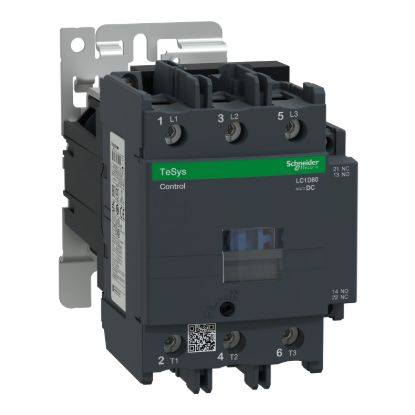 Picture of Contactor, TeSys D, TeSys Deca, 3P(3NO), AC-3/AC-3e, <=440V, 80A, 24V DC wide range coil
