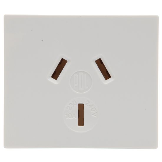 Picture of Socket With Tab Terminal; 10A, 240V, White