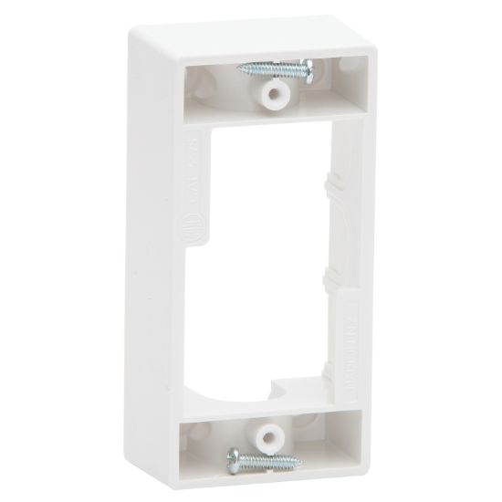 Picture of Short Architrave Single Worktop Mounting Block; White