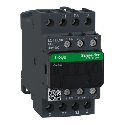 Picture of Contactor, TeSys Deca, 4P(2NO+2NC),AC-1, <=440V, 20A,48V DC coil, screw clamp terminal
