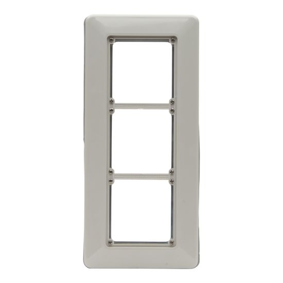 Picture of Flush Surround 3-Gang, 1 x 3 Configuration, Grey