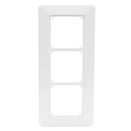 Picture of Flush Surround 3-Gang, 1 x 3 Configuration, Resistant White