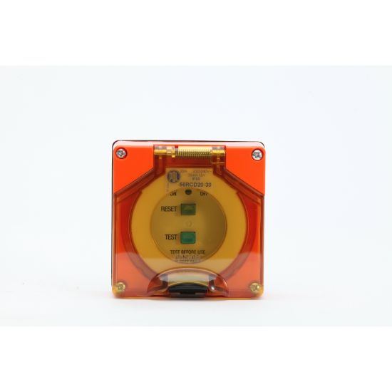 Picture of RCD, 20A, 240V, 30mA Tripping Current, 1-Gang, Resistant Orange