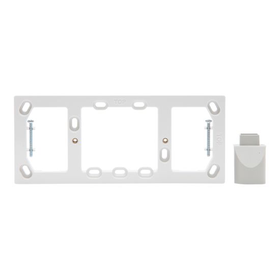 Picture of 4-Gang Mounting Block With Round Conduit; White