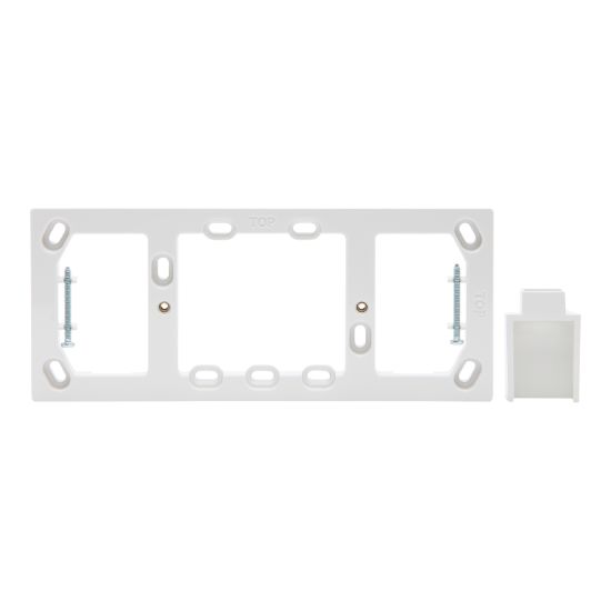 Picture of 4-Gang Mounting Block With Square Conduit; White
