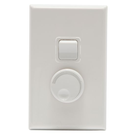 Picture of Light Dimmer Switch; 20 - 450W, Leading Edge Phase Control, White