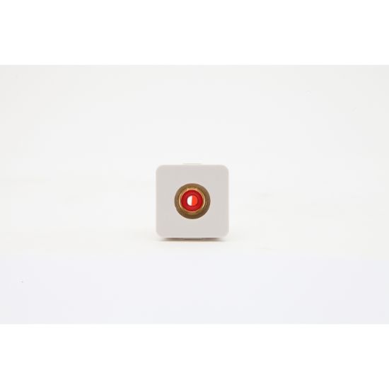 Picture of RCA Audio Socket; White Module, Red Base