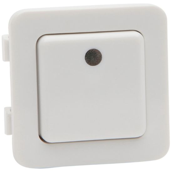 Picture of Electronic Low Voltage Tactile Switch; 50mA, 24V, White, Green LED