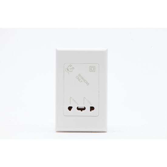 Picture of Universal Vertical/Horizontal Shaver Socket Outlet, White