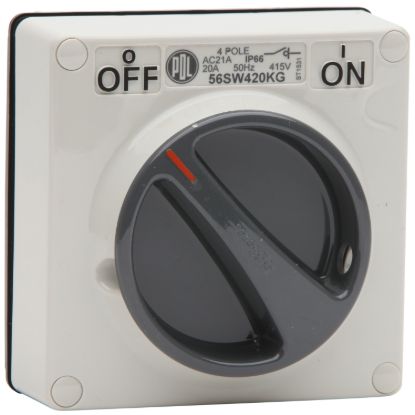 Picture of Switch - KG Series, 20A, 500V, 4-Pole, Grey