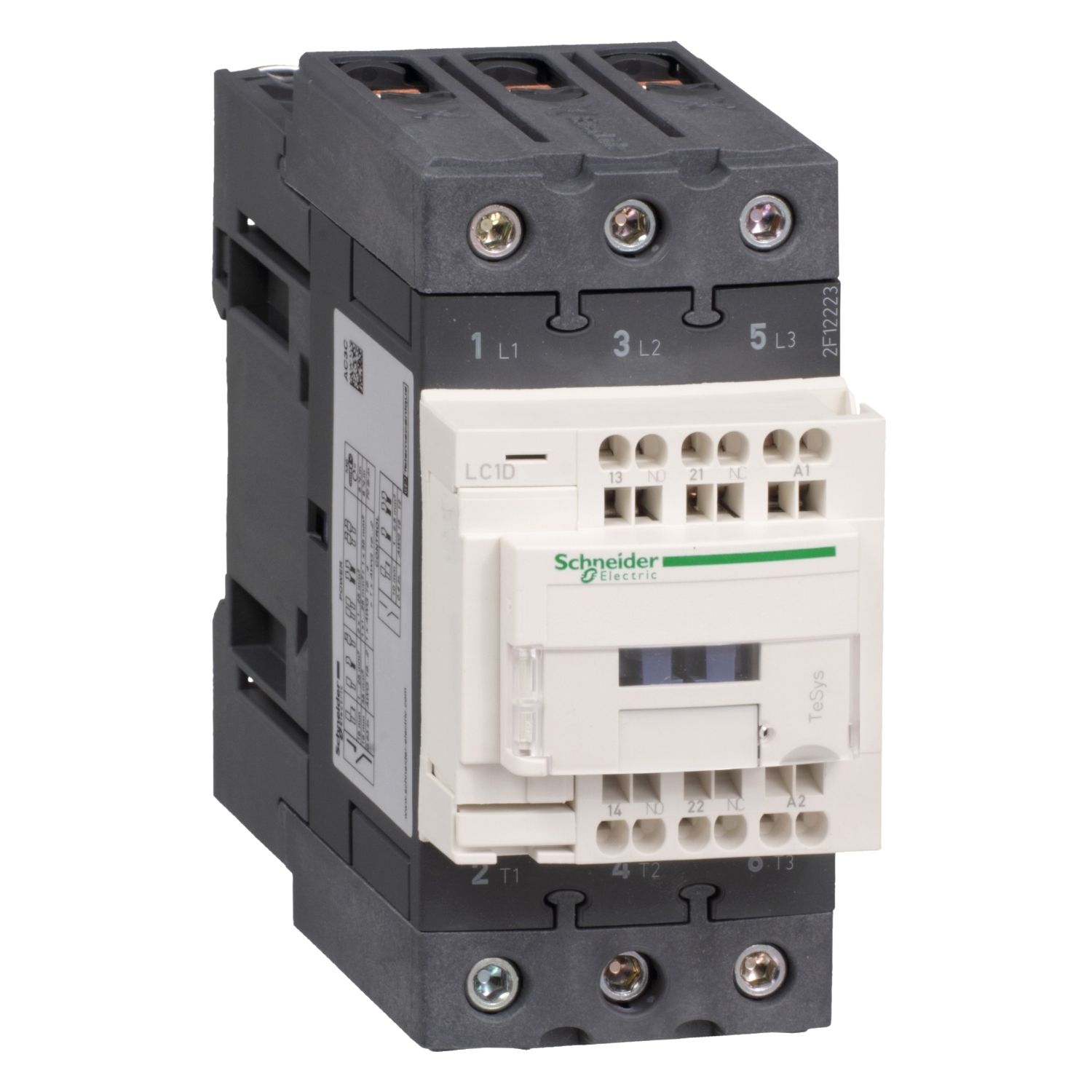 Picture of Contactor, TeSys Deca, 3P(3 NO), AC-3/AC-3e, <=400V, 65A, 110V DC standard coil, spring terminals