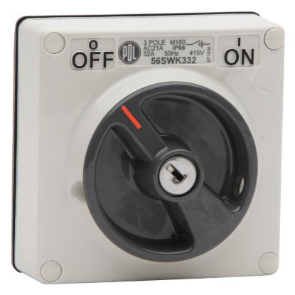 Picture of Switch - Keylock, 32A, 415V, 3-Pole, Grey