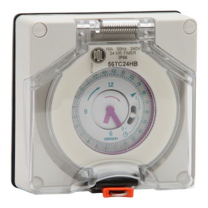 Picture of Switch - Quartz Time, 16A, 240V, 24hour Time Range, Grey
