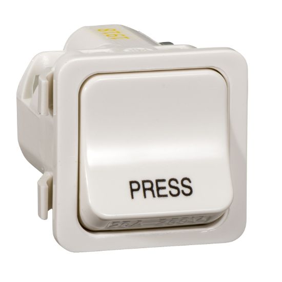 Picture of Switch 600 Series Mechanism - Single-pole - Marked PRESS - 250 V - 20 A / 16 AX - White