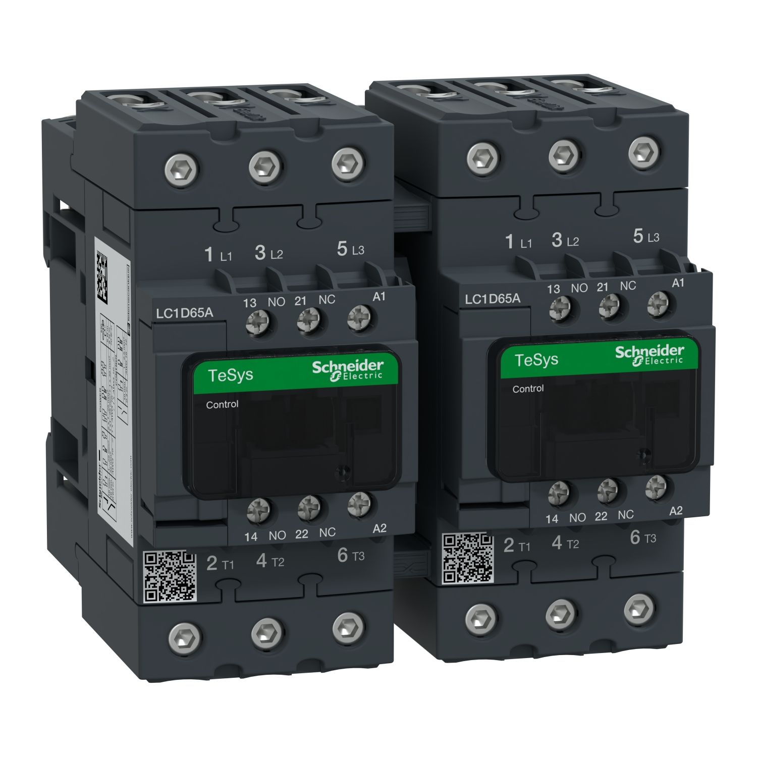 Picture of Reversing Contactor, TeSys Deca, 3P(3NO), AC-3, <=440V, 65A, 48V AC 50/60Hz coil, screw clamp terminals