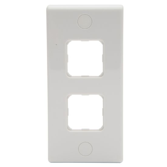 Picture of 2 Aperture Worktop Grid Switch Plate; Vertical/Horizontal Mount