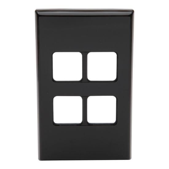 Picture of Cover Switch 600 Series - Vertical - 4-gang - Black