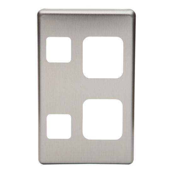 Picture of Clip-On Socket Cover Plate For Vertical Double Switch Socket, Brushed Bronze