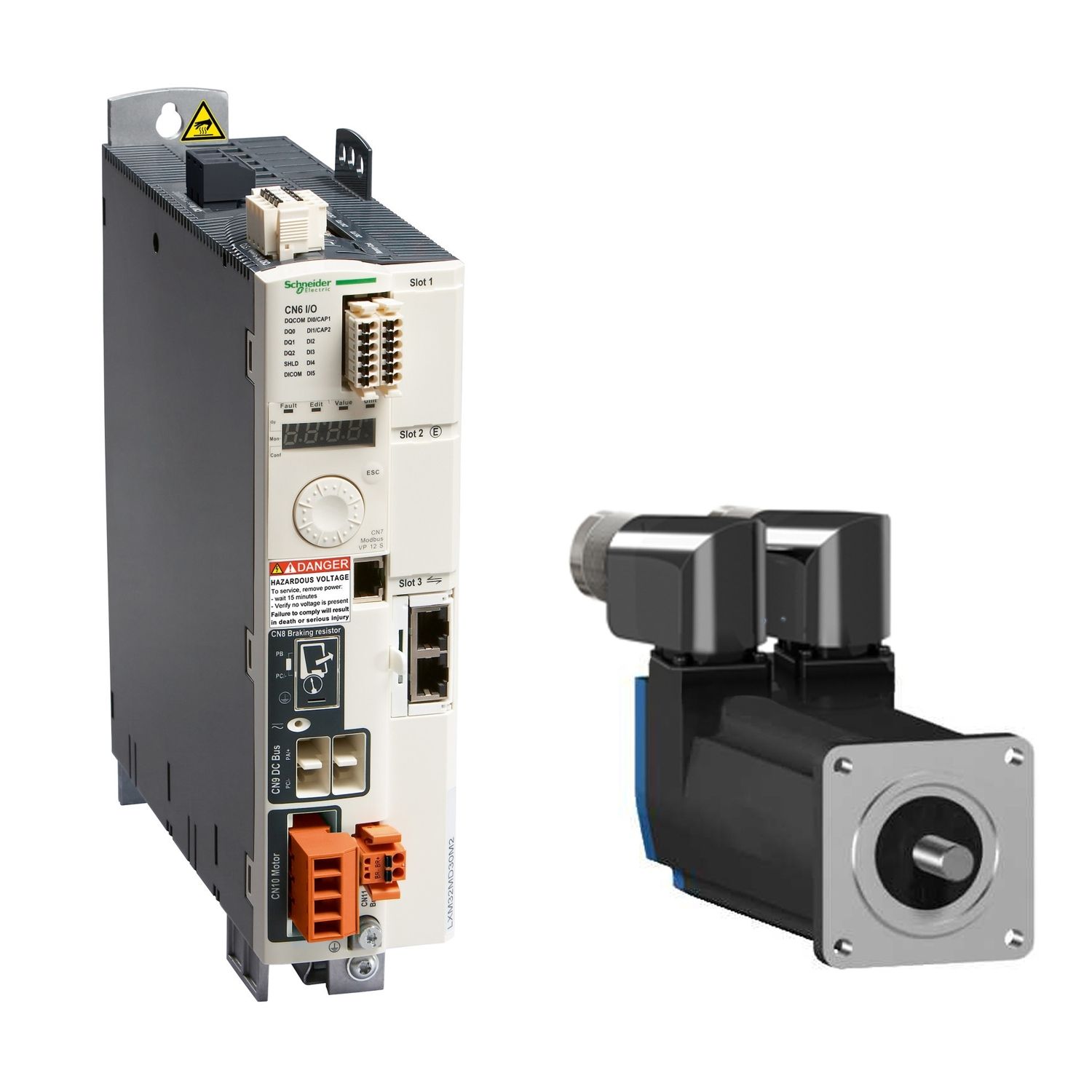 Picture of motion servo drive, Lexium 32, 3A, single phase, supply voltage 115 to 230V, 0.3 to 0.5kW