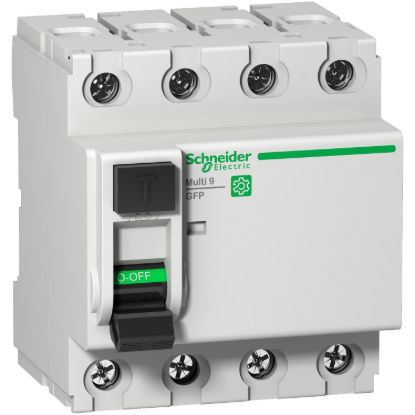 Picture of Residual current circuit breaker (RCCB), Multi9 GFP, 4P, 63A, A-SI type, 30mA