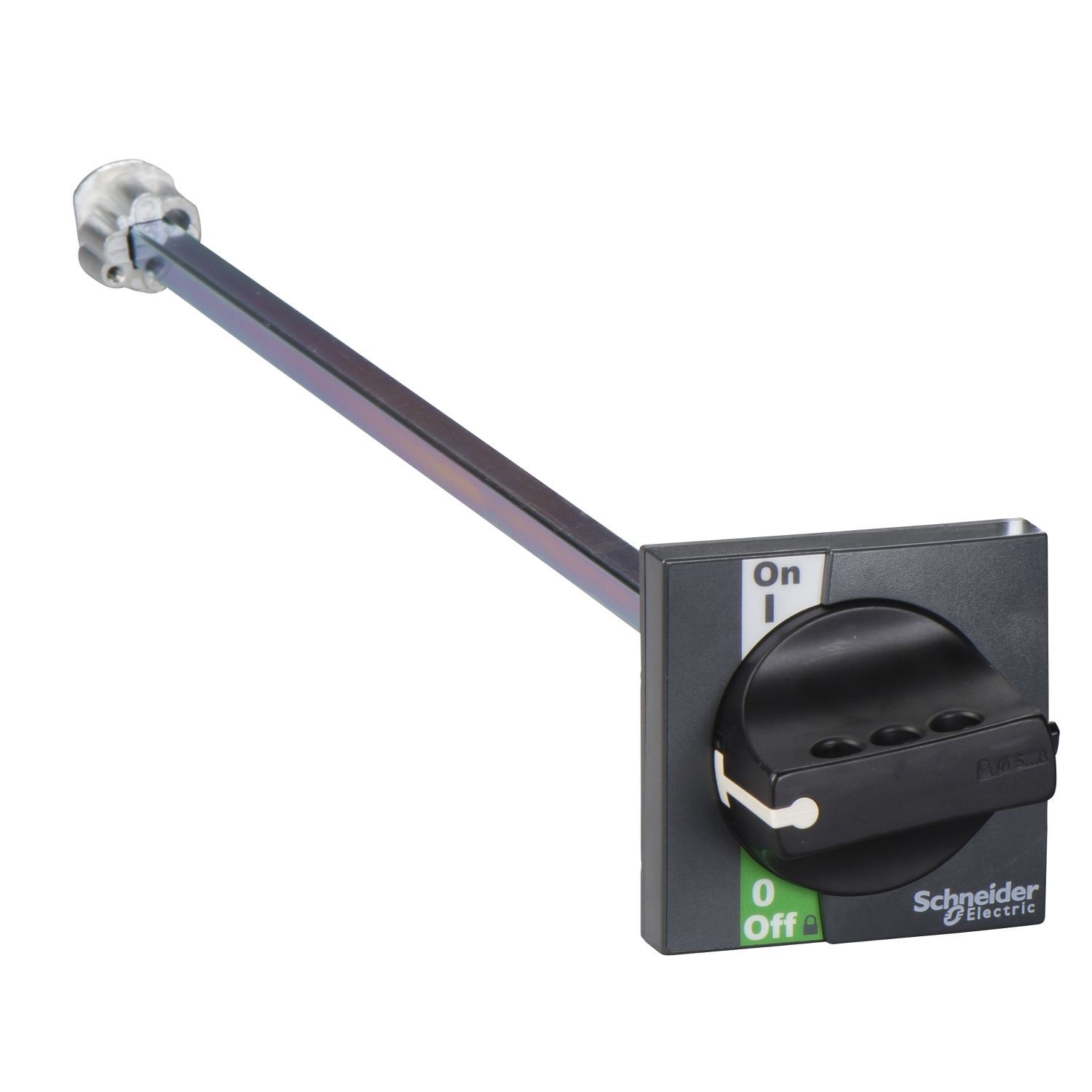 Picture of extended rotary handle, Compact INS40 to INS60, IP55, IK08, black handle, front control