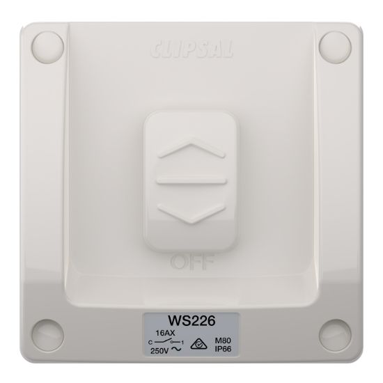 Picture of Switch, Weathershield, 1-Gang, 20A/16AX, 250VAC, IP66