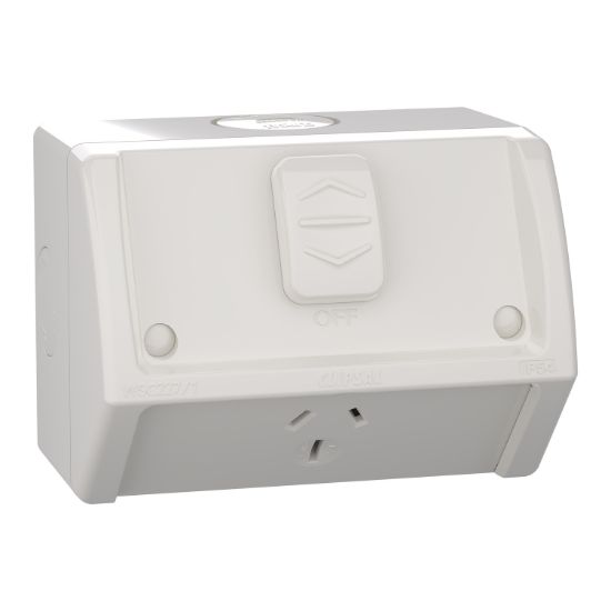 Picture of Socket, Weathershield, Single, 15A, 250VAC, IP54