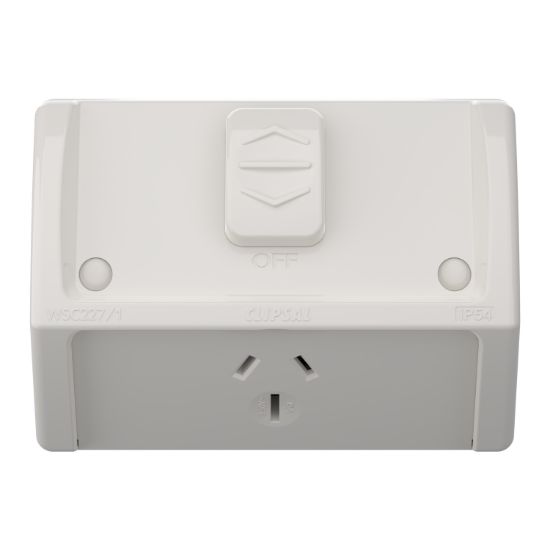 Picture of Socket, Weathershield, Single, 15A, 250VAC, IP54