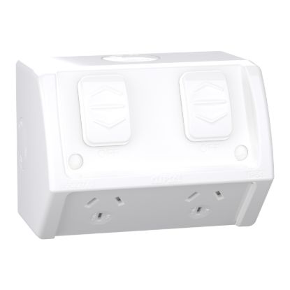 Picture of Socket, Weathershield, Twin, 10A, 250VAC, IP54