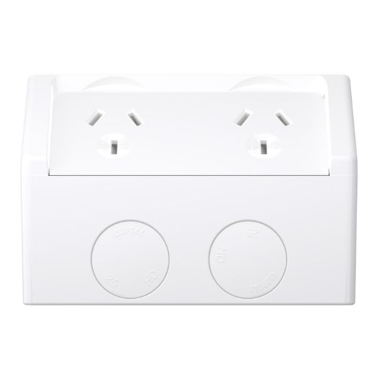 Picture of Socket, Weathershield, Twin, 10A, 250VAC, IP54