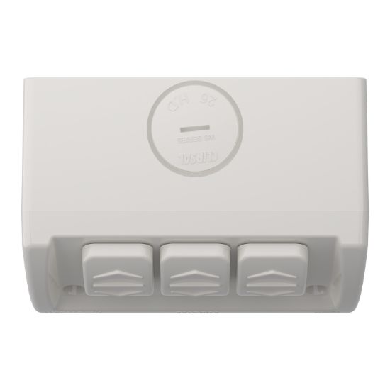 Picture of Twin Socket with Extra Switch, Weathershield, 10A, 250VAC, IP54
