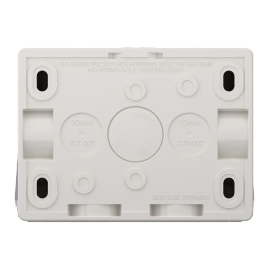 Picture of Socket, Weathershield, Twin, Flap, 10A, 250VAC, IP54