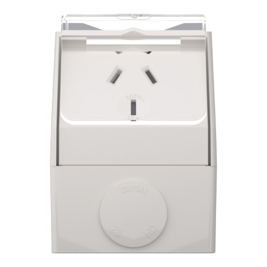 Picture of Socket, Weathershield, Single, Post Mount, 10A, 250VAC, IP54