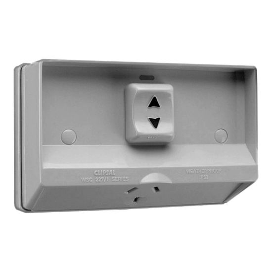Picture of Single Switch Socket Outlet, Weathershield, 250V, 15A, Weather Proof, Flush Mount