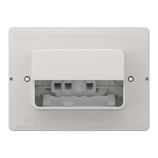 Picture of Socket, Weathershield, Flush, Twin, 10A, 250VAC, IP54