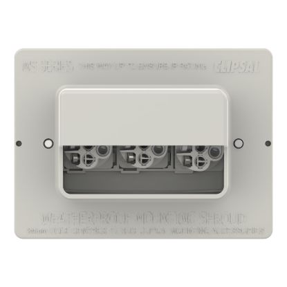 Picture of Switch, Weathershield, Flush, 3-Gang, 16AX, 250VAC, IP66