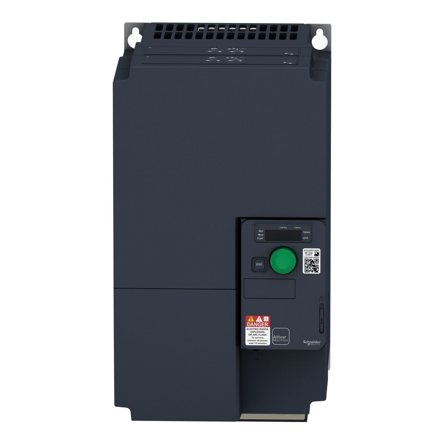 Picture of variable speed drive, Altivar Machine ATV320, 11kW, 200 to 240V, 3 phases, compact
