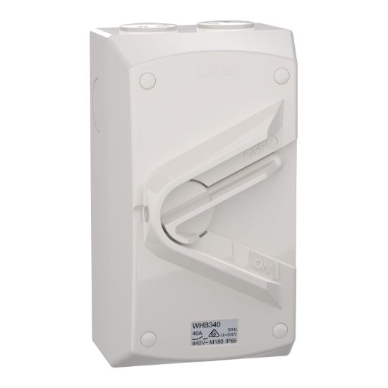 Picture of Switch, Weathershield, 1-Gang, 3 Pole, 40A, 440VAC, IP66