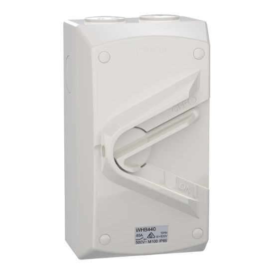 Picture of Switch, Weathershield, 1-Gang, 4 Pole, 40A, 500VAC, IP66