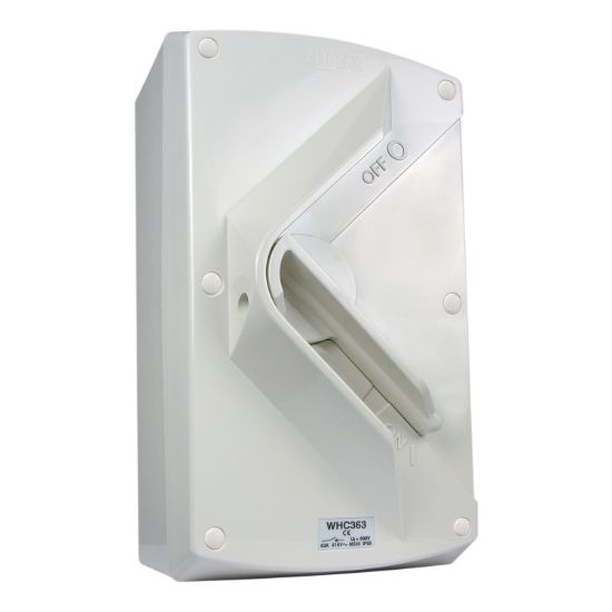 Picture of Surface Switch, Weathershield, 1 Gang, 3 Pole, 415VAC, 63A, Hoseproof, M330 Rating
