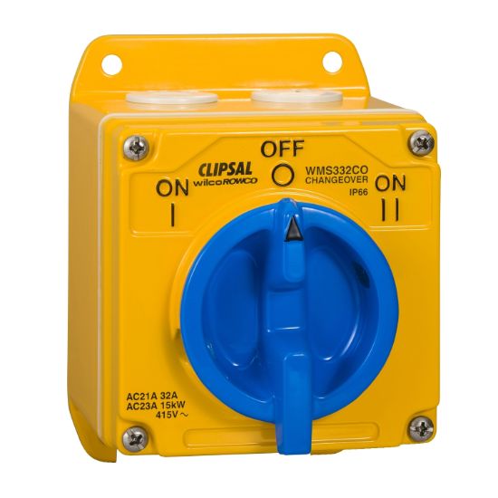 Picture of Changeover Switch, Metal Clad, 3 Pole, 32A, 415V, Made of Cast Aluminium